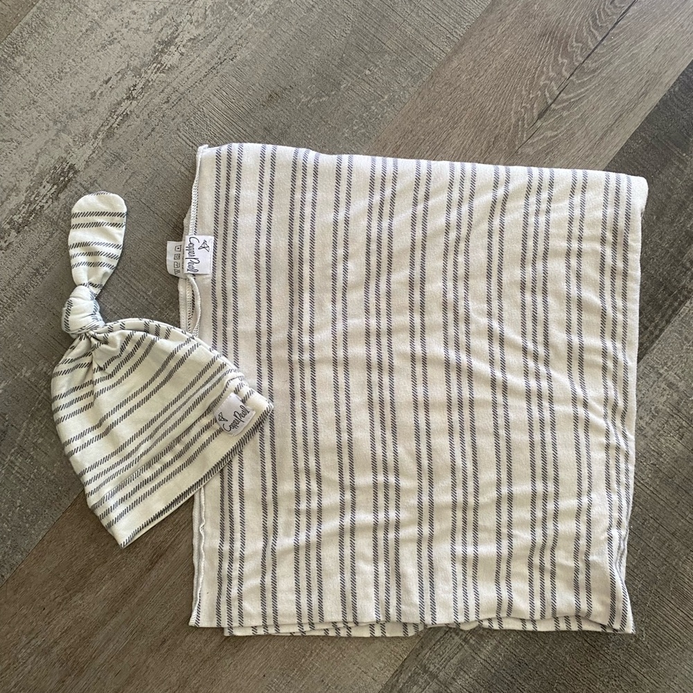 Copperpearl swaddle & hat - midtown